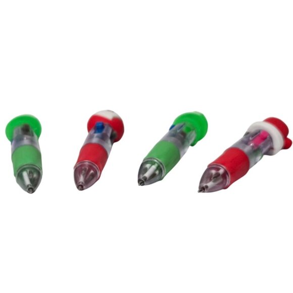 4Pc Mini 4-Color Click Switchable Christmas Ballpoint Pens(Red/Green/Blue/Pink) - Picture 5 of 6